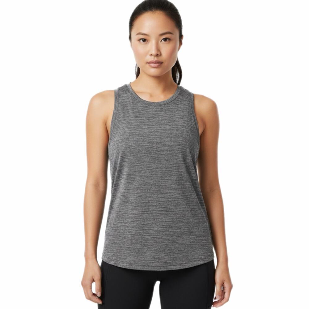 VSX Sport Victoria's Secret Women Athletic Tank Top M Space Dye Gray Perforated